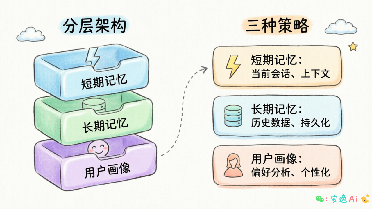 面试回答要点总结:分层架构、三种策略、核心区别