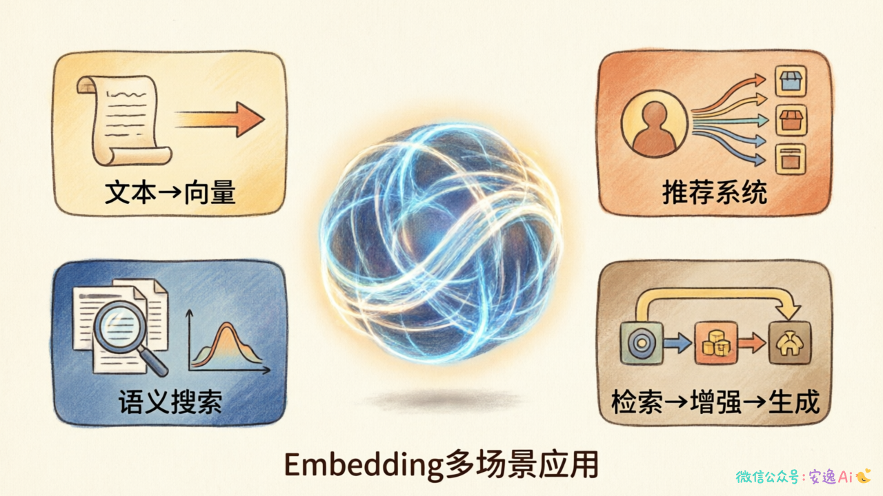 Embedding多场景应用——文本嵌入、推荐系统、语义搜索、RAG等应用方向