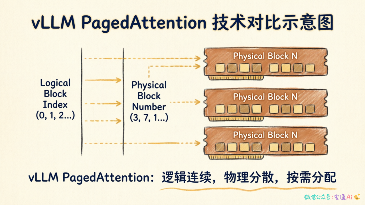 Block table 逻辑块与物理块映射关系示意图