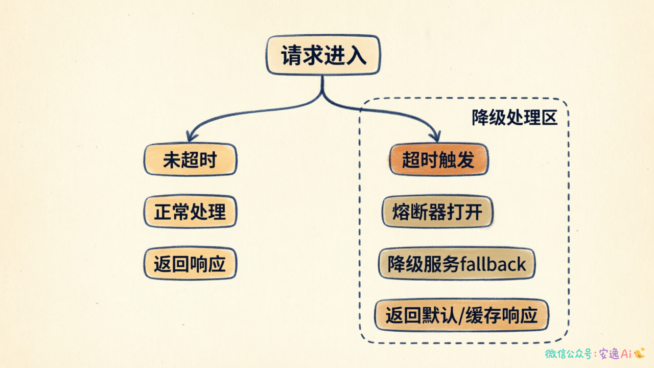 超时+降级处理流程图(请求进来后的处理分支逻辑)
