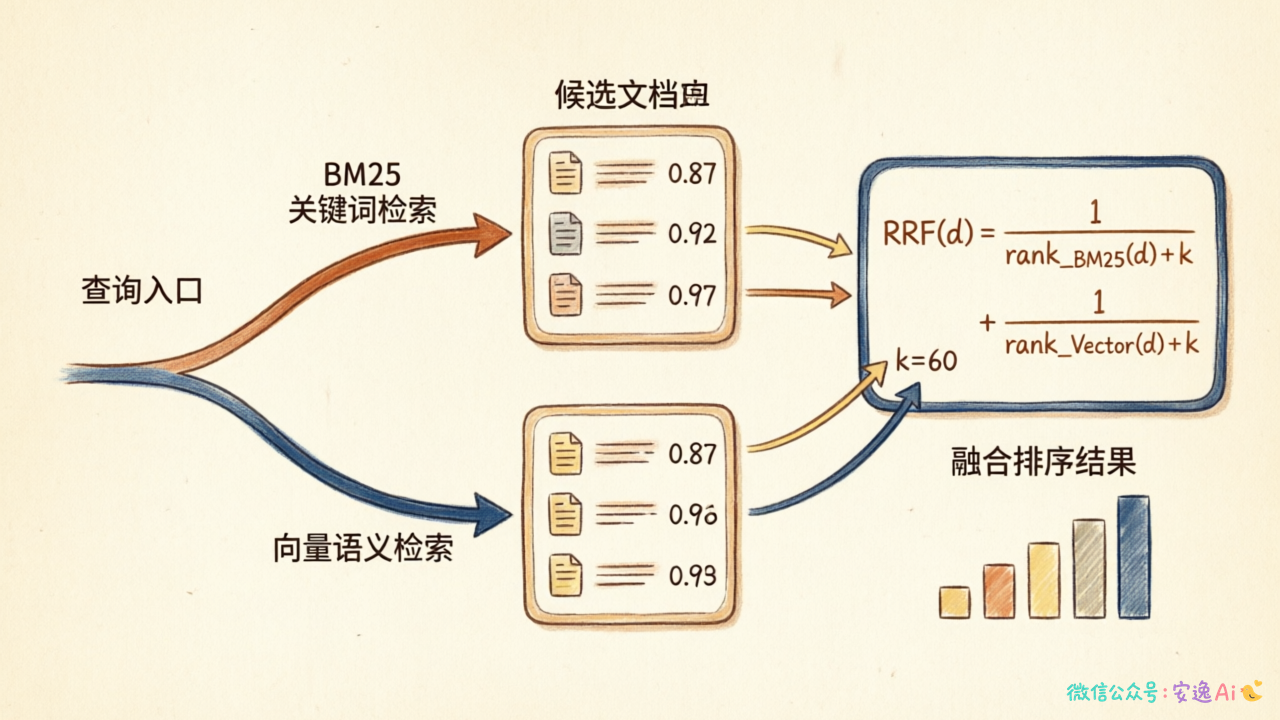 RRF融合算法流程图